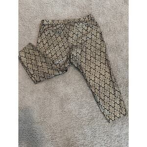 Old Navy Pixie Midrise Gold & Black Brocade Dress Pants Plus Size 20 HolidayWear